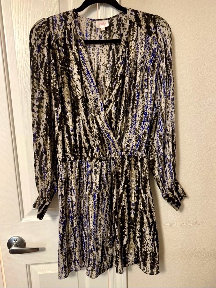 Parker Silk Faux Wrap Dress